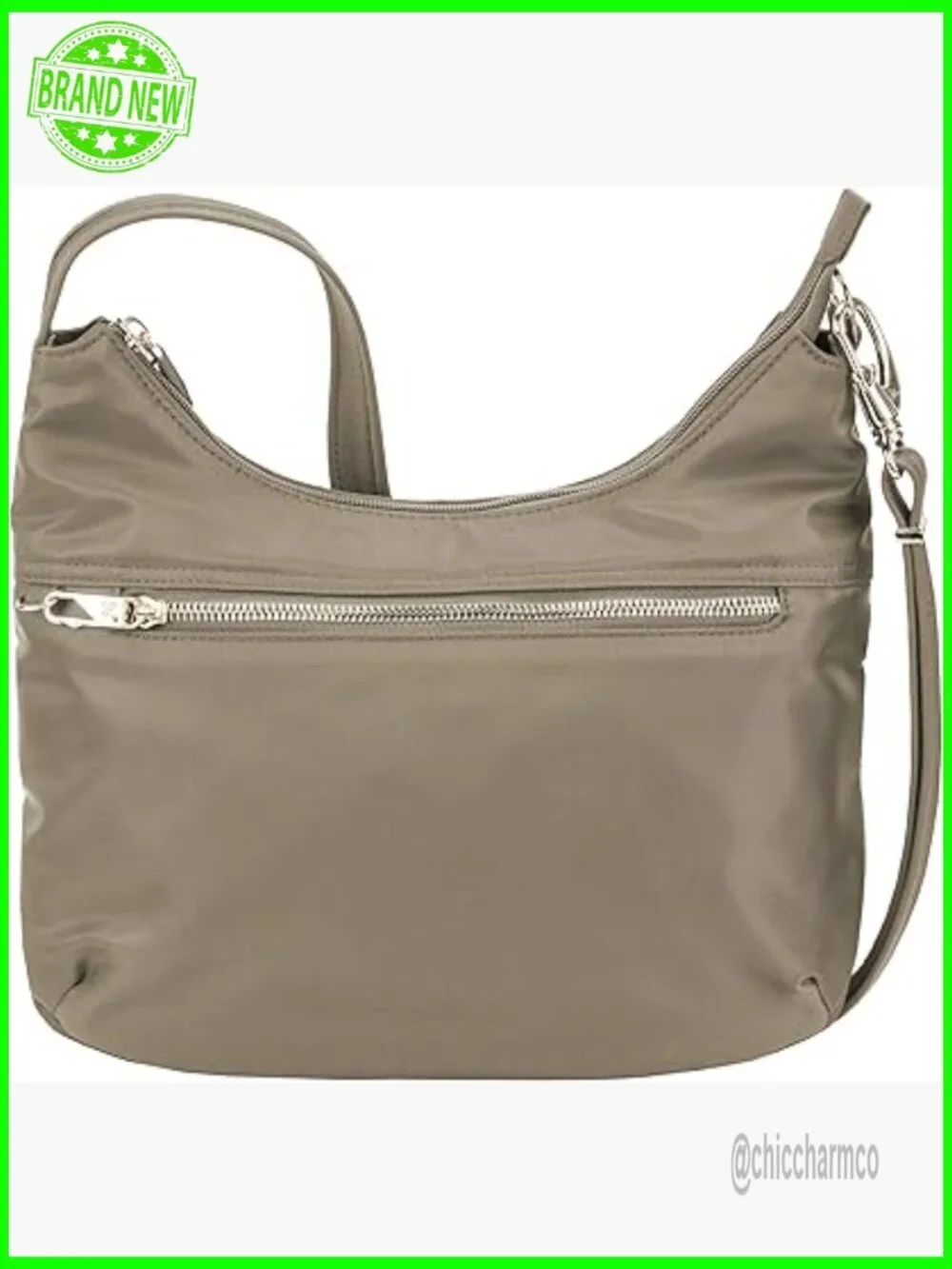 Anti-Theft Travel Hobo Bag with RFID Protection, Adjustable Strap